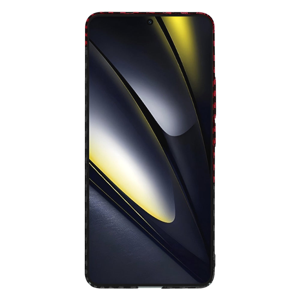Tok Xiaomi Poco F6-hoz, Techsuit, Carbonite FiberShell, Fekete Piros