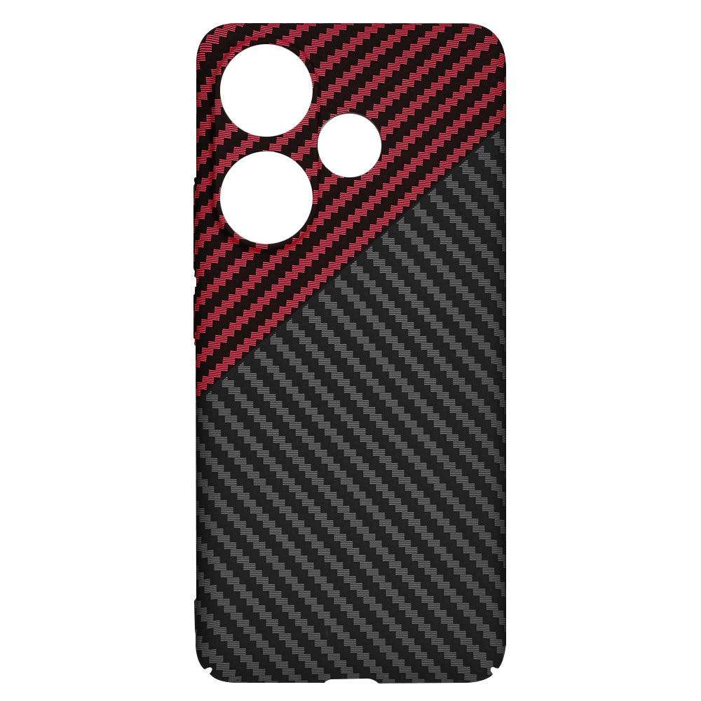 Tok Xiaomi Poco F6-hoz, Techsuit, Carbonite FiberShell, Fekete Piros