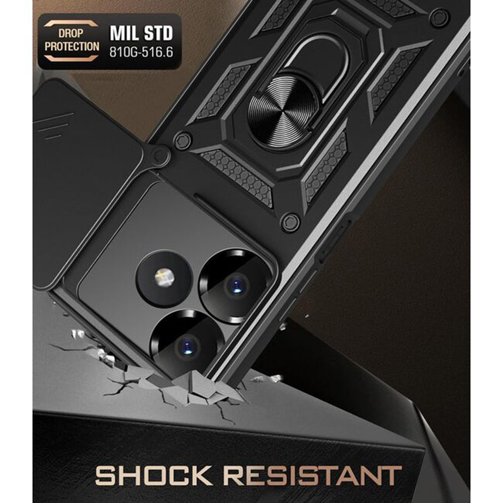 Tok Xiaomi Poco M6 4G / Redmi 13 készülékhez, Techsuit, CamShield, Kék