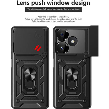 Tok Xiaomi Poco M6 4G / Redmi 13-hoz, Techsuit, CamShield, Fekete