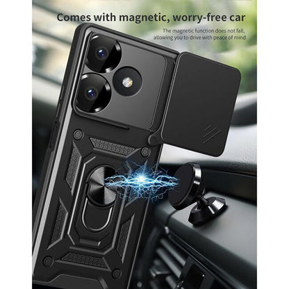 Tok Xiaomi Poco M6 4G / Redmi 13-hoz, Techsuit, CamShield, Fekete
