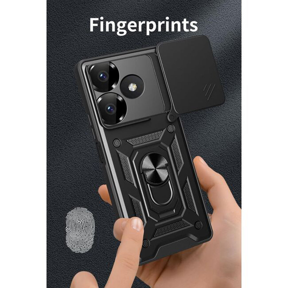 Tok Xiaomi Poco M6 4G / Redmi 13-hoz, Techsuit, CamShield, Fekete