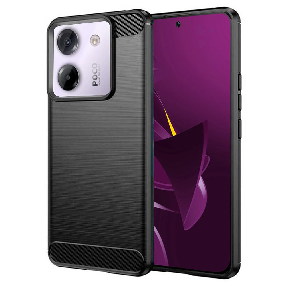 Tok Xiaomi Poco M7 Pro 5G-hez, Techsuit, Karbon, Fekete