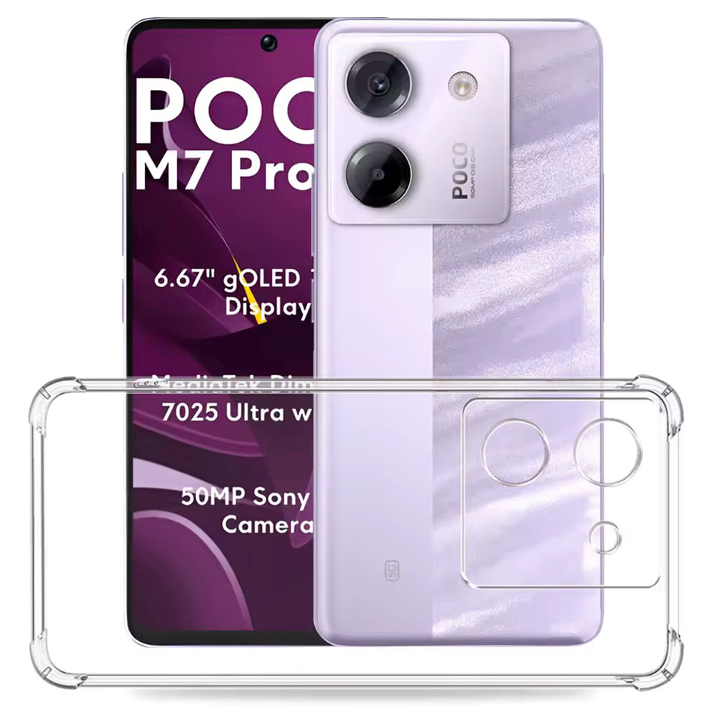Tok Xiaomi Poco M7 Pro 5G-hez, Techsuit, Ütésálló Átlátszó, Átlátszó