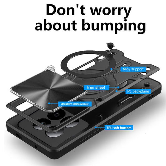 Tok a Xiaomi Poco M8 / Redmi Note 15 5G / Note 15 4G készülékhez, Techsuit, CamGuard Pro, Fekete