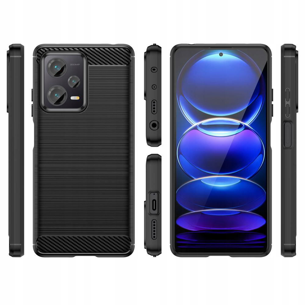 Tok Xiaomi Poco X5 / Note 12 5G-hez, Techsuit, Karbon, Fekete