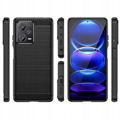 Tok Xiaomi Poco X5 / Note 12 5G-hez, Techsuit, Karbon, Fekete