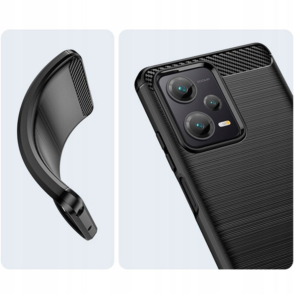 Tok Xiaomi Poco X5 / Note 12 5G-hez, Techsuit, Karbon, Fekete
