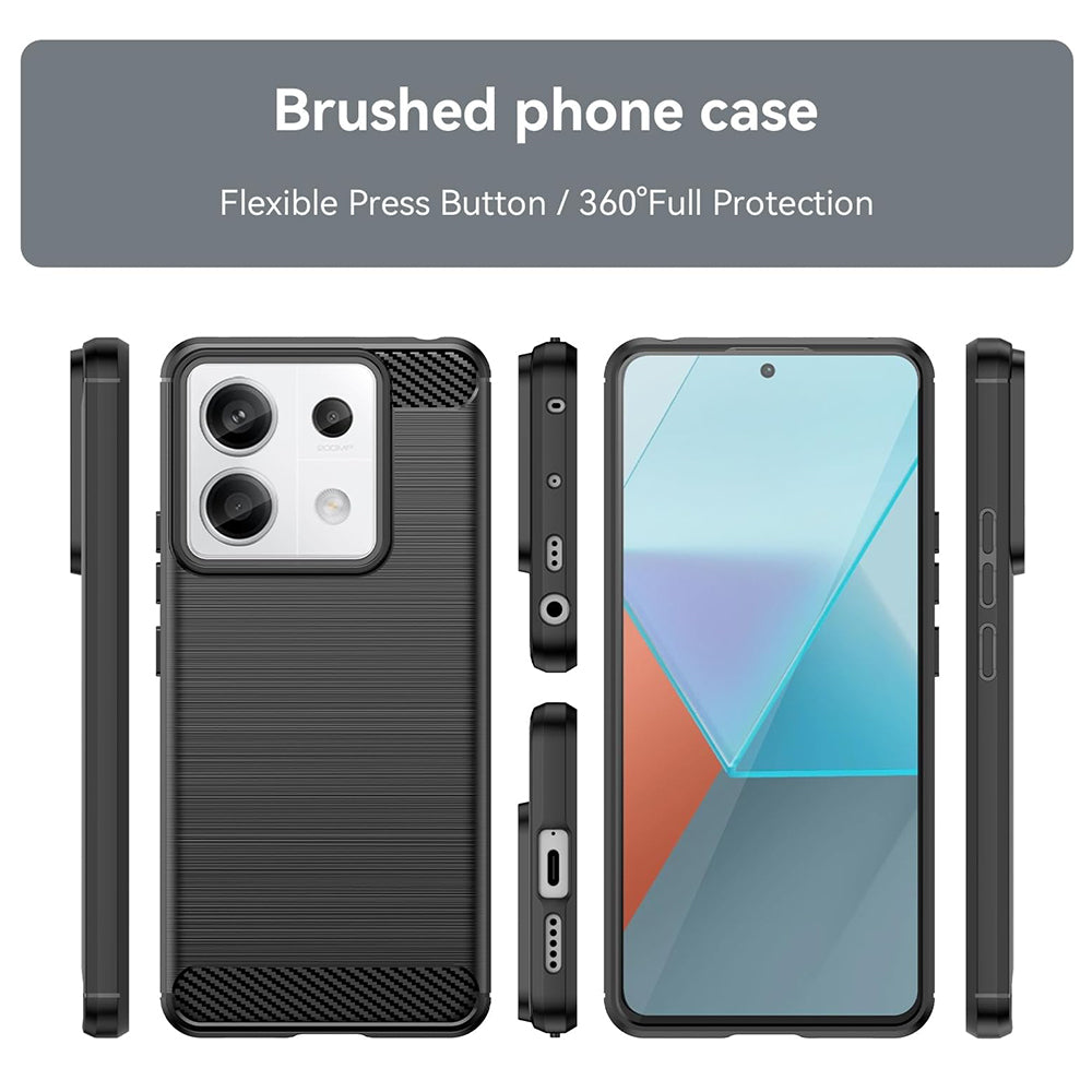 Tok Xiaomi Poco X6 / Note 13 Pro 5G-hez, Techsuit, karbon, fekete