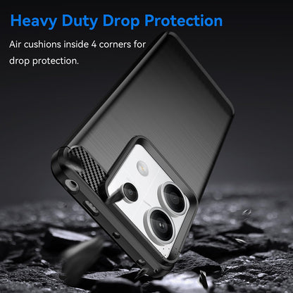 Tok Xiaomi Poco X6 / Note 13 Pro 5G-hez, Techsuit, karbon, fekete