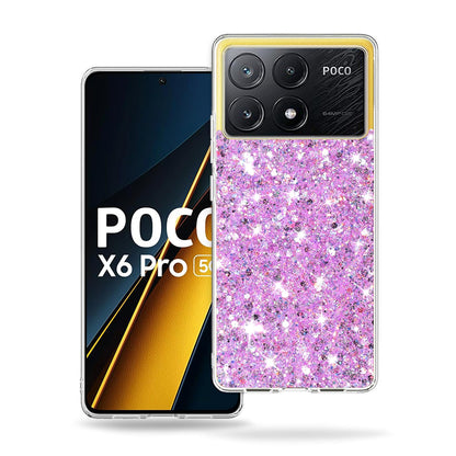 Tok Xiaomi Poco X6 Pro-hoz, Techsuit, Csillogó Csillám, Magenta