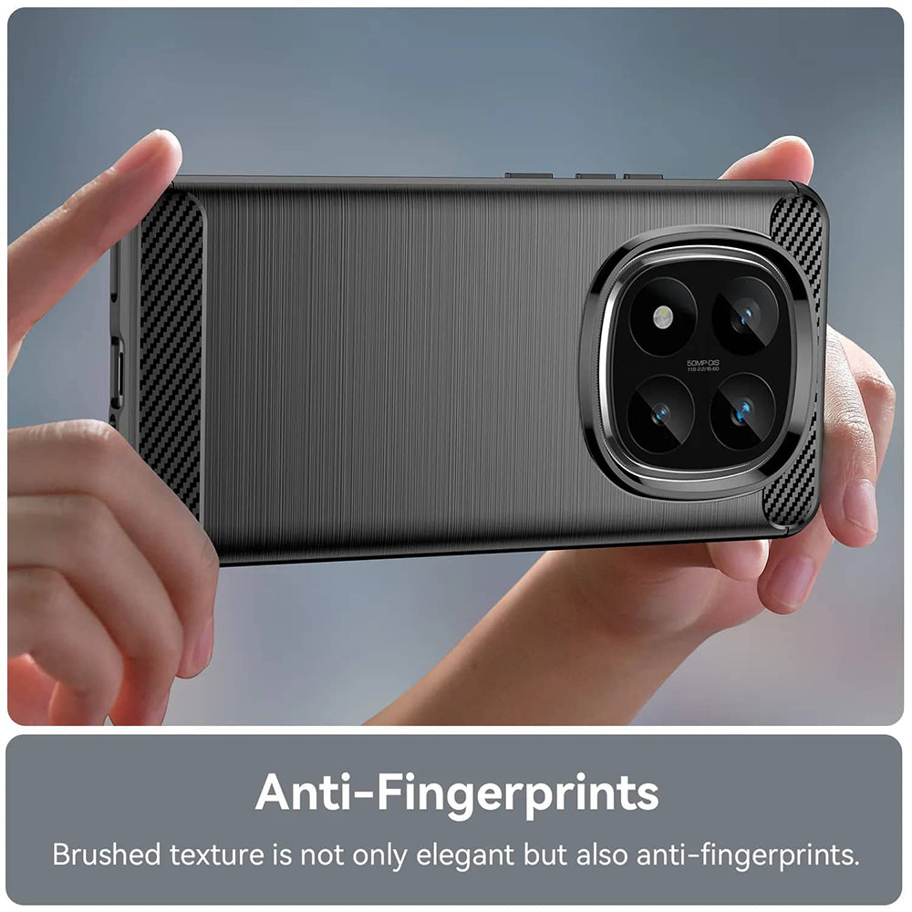 Tok Xiaomi Poco X7 / Note 14 Pro 5G-hez, Techsuit, karbon, fekete