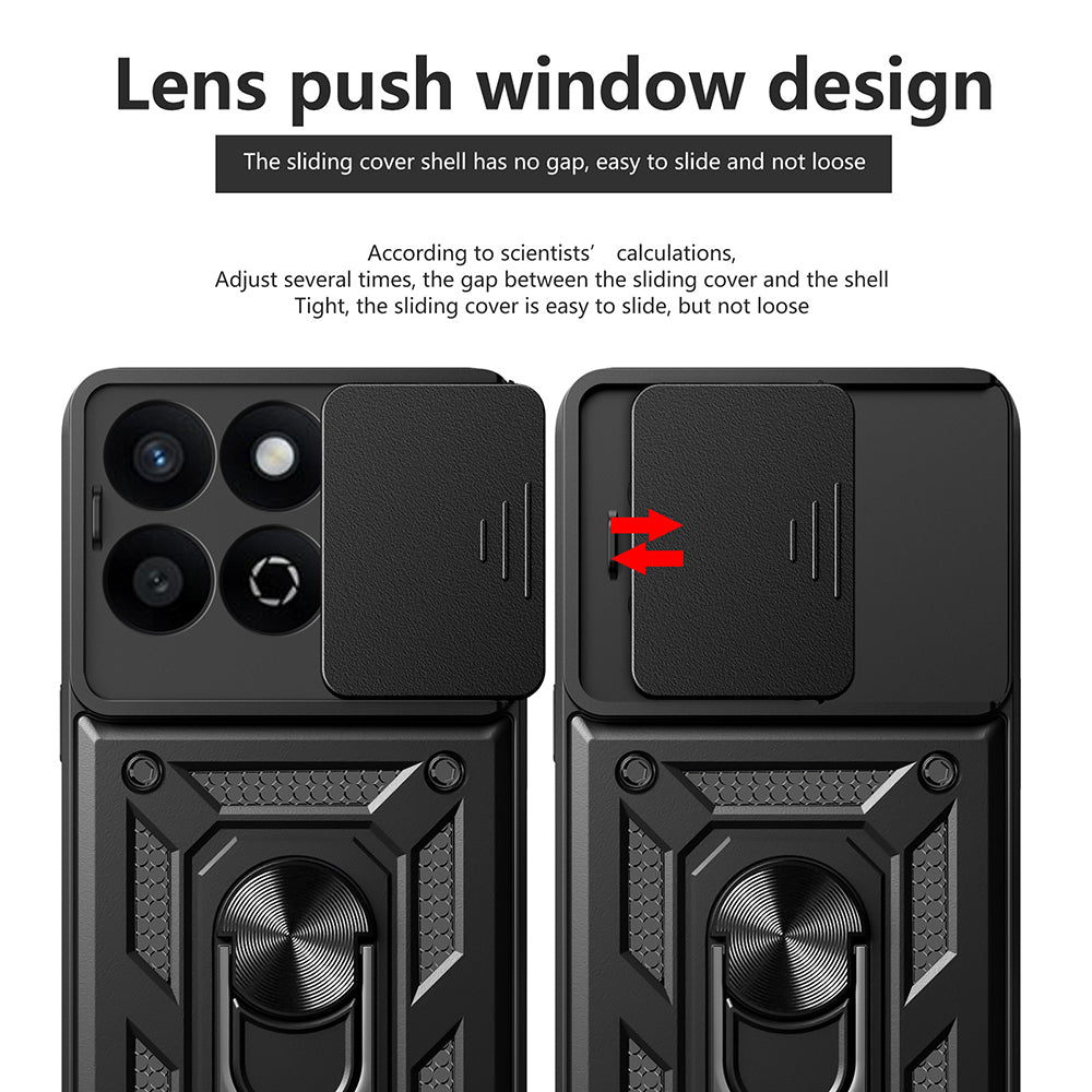 Tok Xiaomi Poco X7 Pro-hoz, Techsuit, CamShield, Fekete