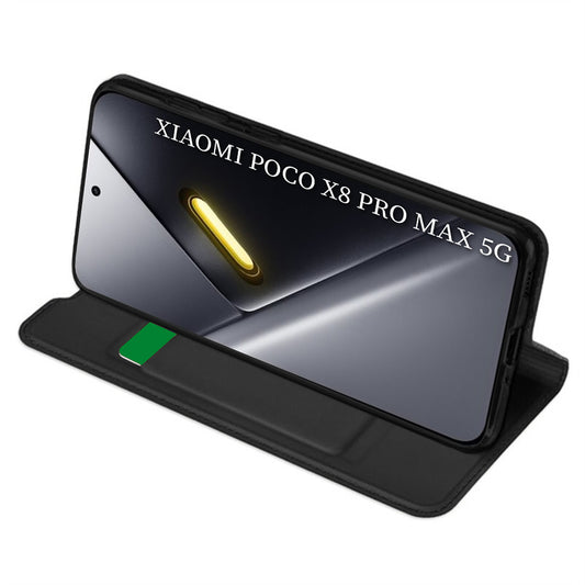 Tok a Xiaomi Poco X8 Pro Max-hoz, Techsuit, Magskin Book, Fekete