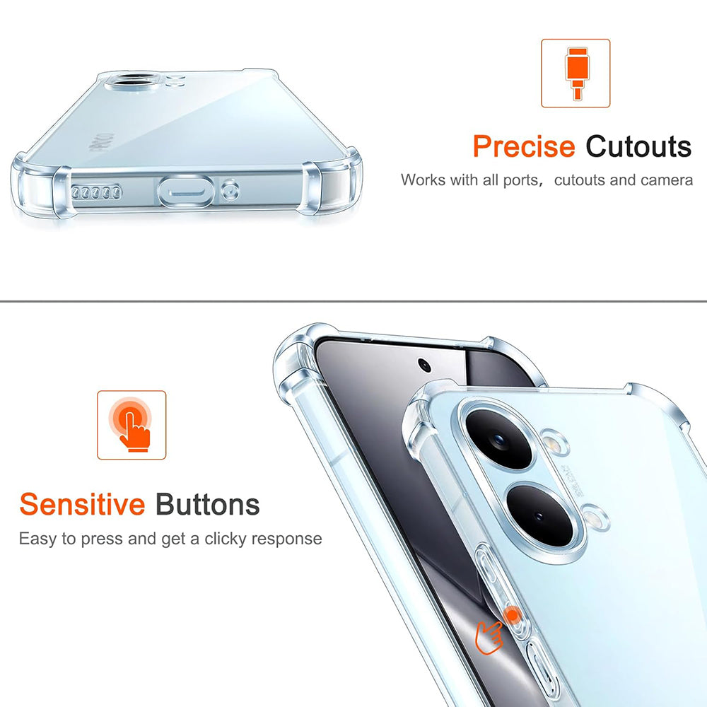Tok Xiaomi Poco X8 Pro Max-hoz, Techsuit, Ütésálló Átlátszó, Átlátszó