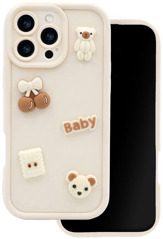 Tok Xiaomi Redmi Note 15 Pro 5G-hez, OEM, Ultra Trendy 3D Bear, Bézs