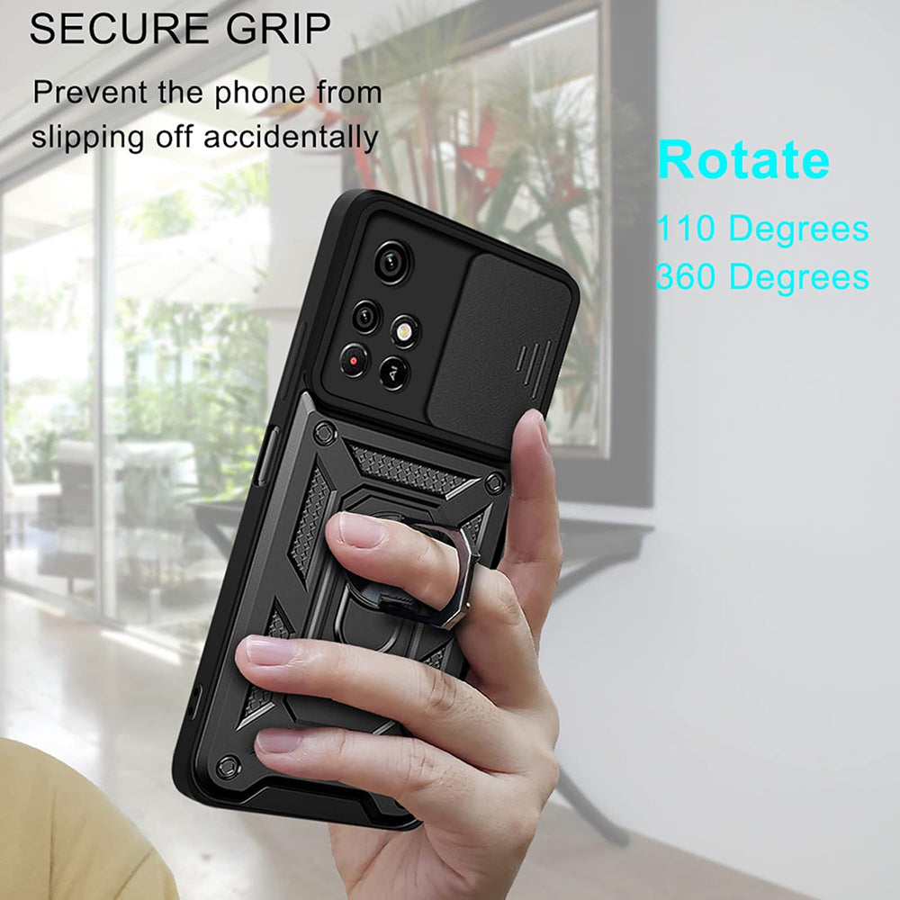 Tok Xiaomi Redmi 10 2022 / 10 (2021) számára, Techsuit, CamShield, Fekete