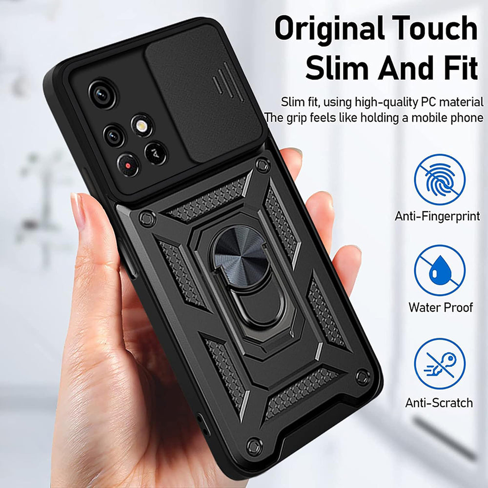 Tok Xiaomi Redmi 10 2022 / 10 (2021) számára, Techsuit, CamShield, Fekete