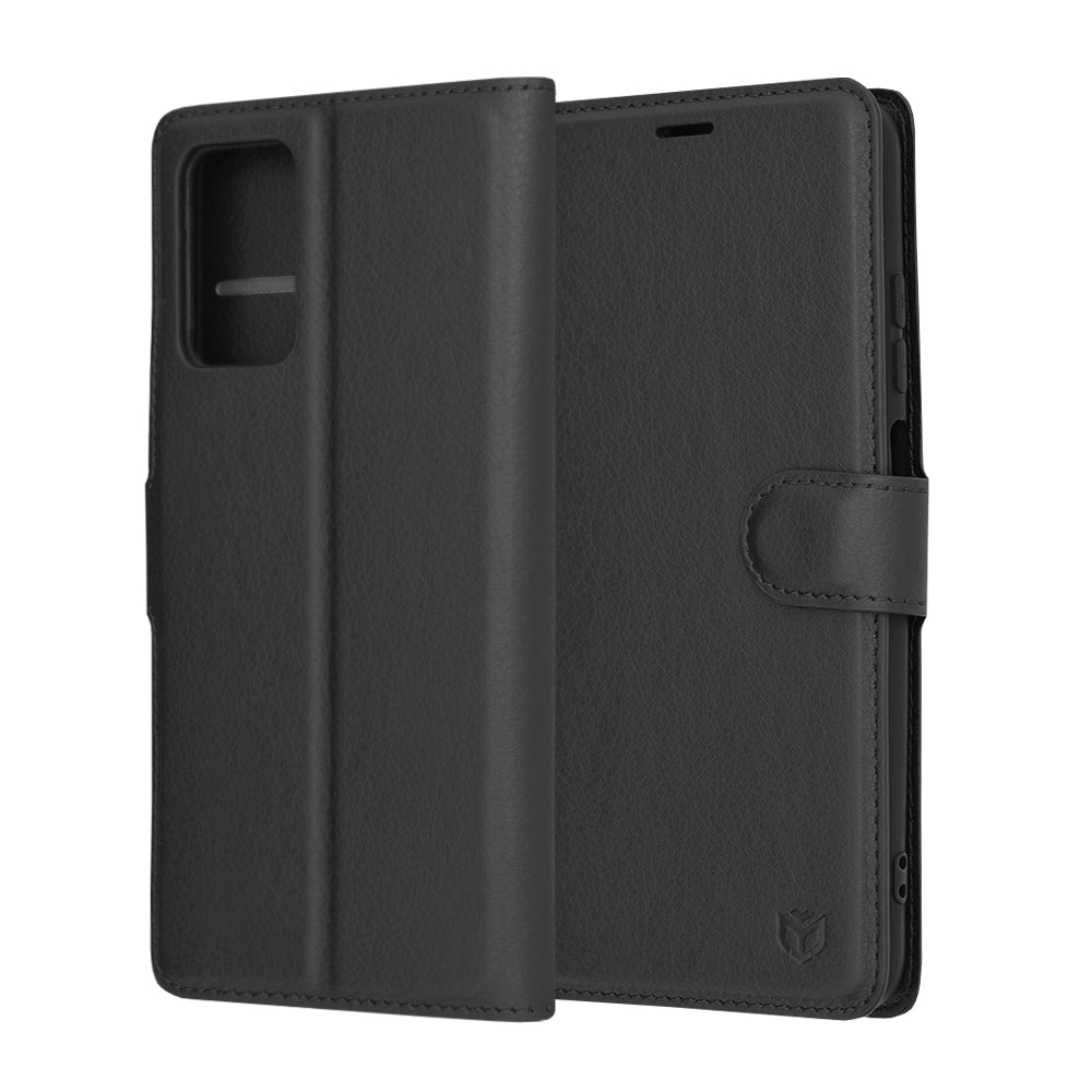 Tok Xiaomi Redmi 10 2022 / 10 (2021) számára, Techsuit, bőr folio, fekete