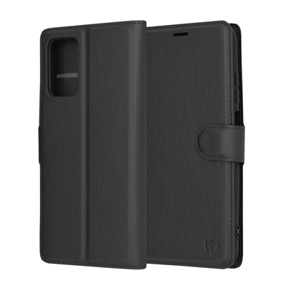 Tok Xiaomi Redmi 10 2022 / 10 (2021) számára, Techsuit, bőr folio, fekete