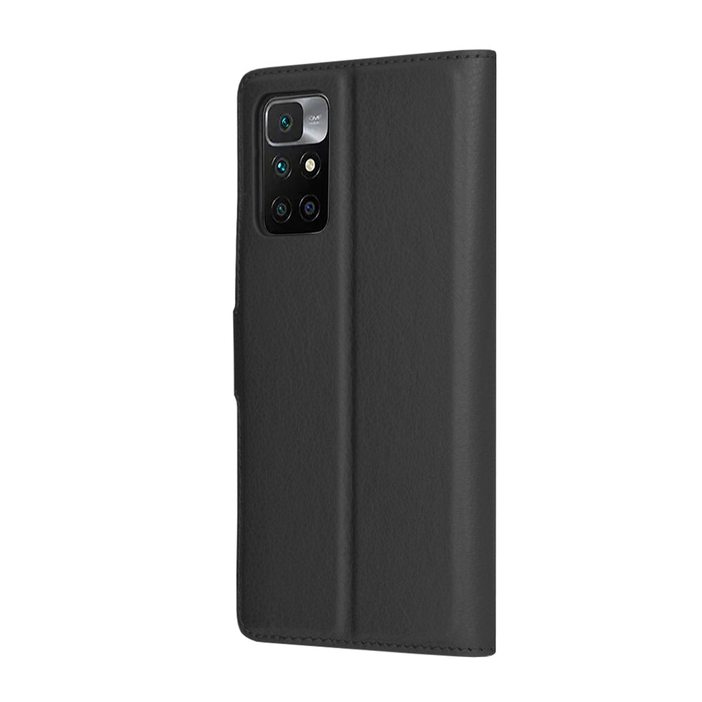 Tok Xiaomi Redmi 10 2022 / 10 (2021) számára, Techsuit, bőr folio, fekete
