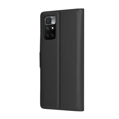 Tok Xiaomi Redmi 10 2022 / 10 (2021) számára, Techsuit, bőr folio, fekete