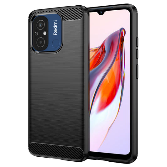 Tok Xiaomi Redmi 12C-hez, Techsuit, karbon, fekete