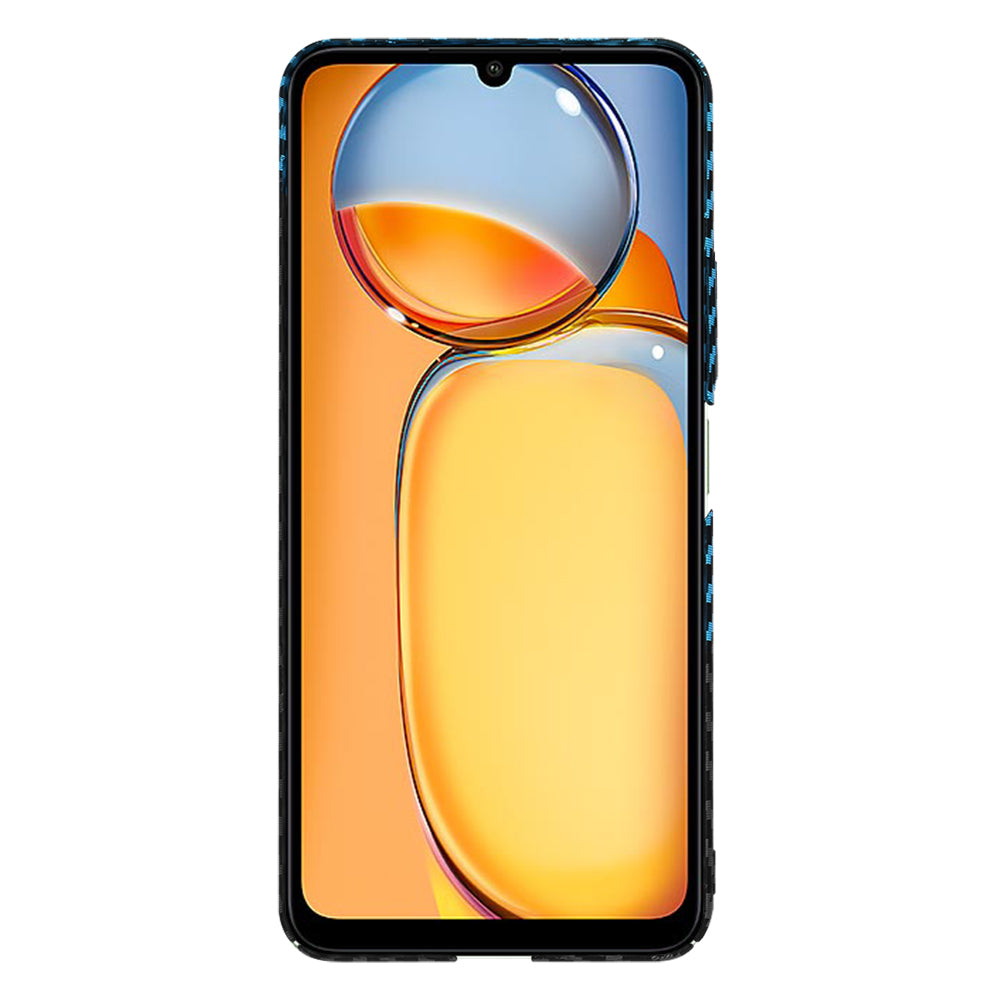 Tok Xiaomi Redmi 13C 5G / 13C / Poco C65-hez, Techsuit, Carbonite FiberShell, Fekete Kék