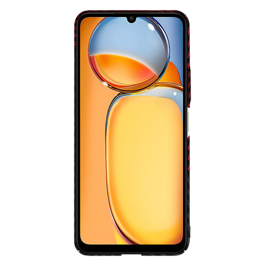 Tok Xiaomi Redmi 13C 5G / 13C / Poco C65-hez, Techsuit, Carbonite FiberShell, Fekete Piros