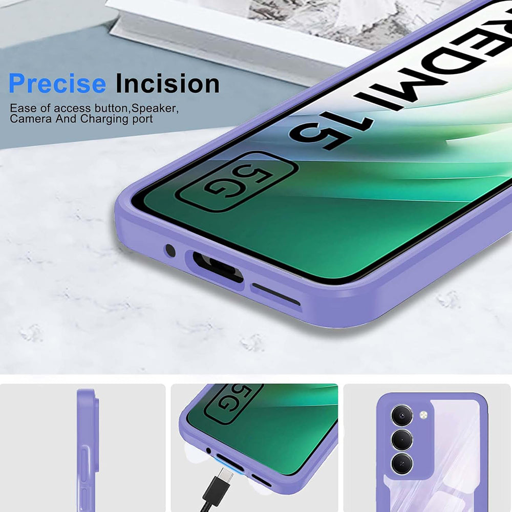 Tok Xiaomi Redmi 15 5G / 15 4G-hez, Techsuit, ColorVerse 360, Lila