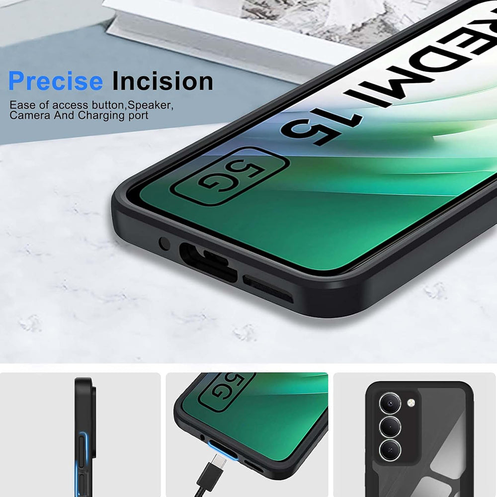 Tok Xiaomi Redmi 15 5G / 15 4G-hez, Techsuit, ColorVerse 360, Fekete