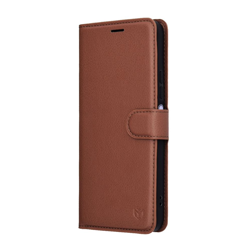 Tok a Xiaomi Redmi 15 5G / 15 4G készülékhez, Techsuit, Leather Folio, Barna