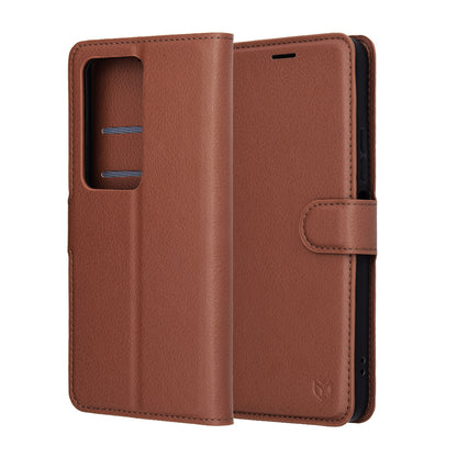 Tok a Xiaomi Redmi 15 5G / 15 4G készülékhez, Techsuit, Leather Folio, Barna