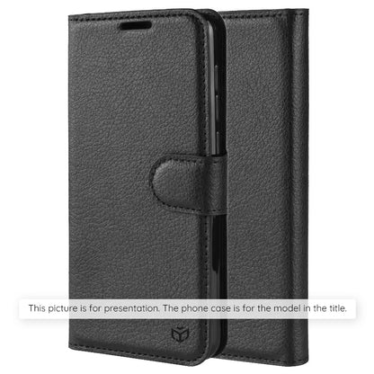 Tok Xiaomi Redmi 15 5G / 15 4G-hez, Techsuit, bőr folio, fekete