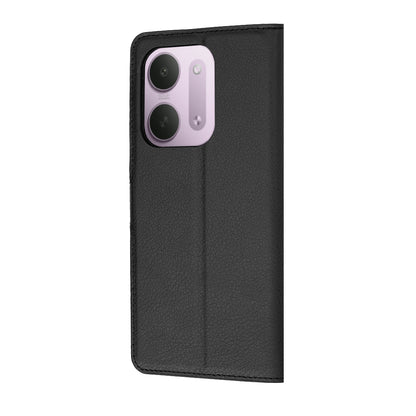 Tok Xiaomi Redmi 17C 5G-hez, Techsuit, bőr folio, fekete