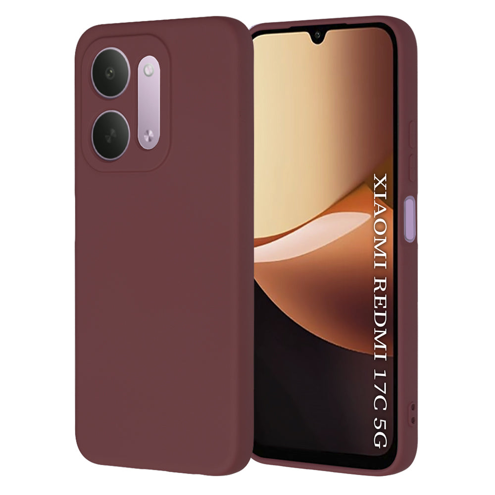 Tok Xiaomi Redmi 17C 5G készülékhez, Techsuit, SoftFlex, bordó színben