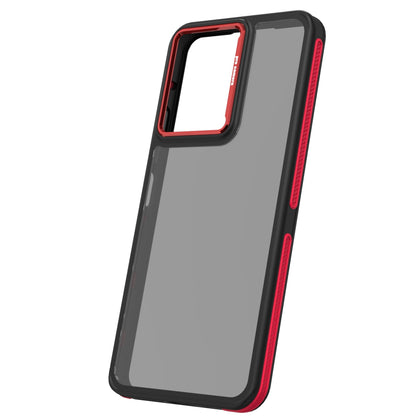 Tok Xiaomi Poco M6 / Redmi 13C 5G-hez, OEM, Kristály Fekete, Piros