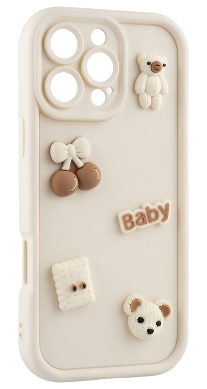 Case for Xiaomi Redmi Note 15 Pro 5G, OEM, Ultra Trendy 3D Bear, Beige
