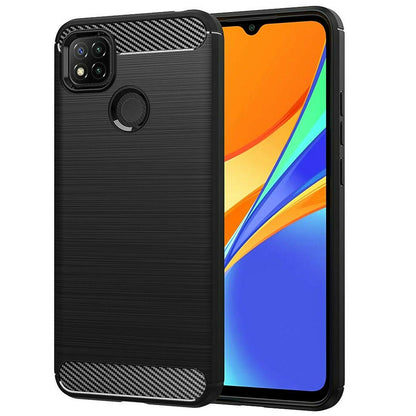 Tok Xiaomi Redmi 9C NFC / 9C-hoz, Techsuit, karbon, fekete