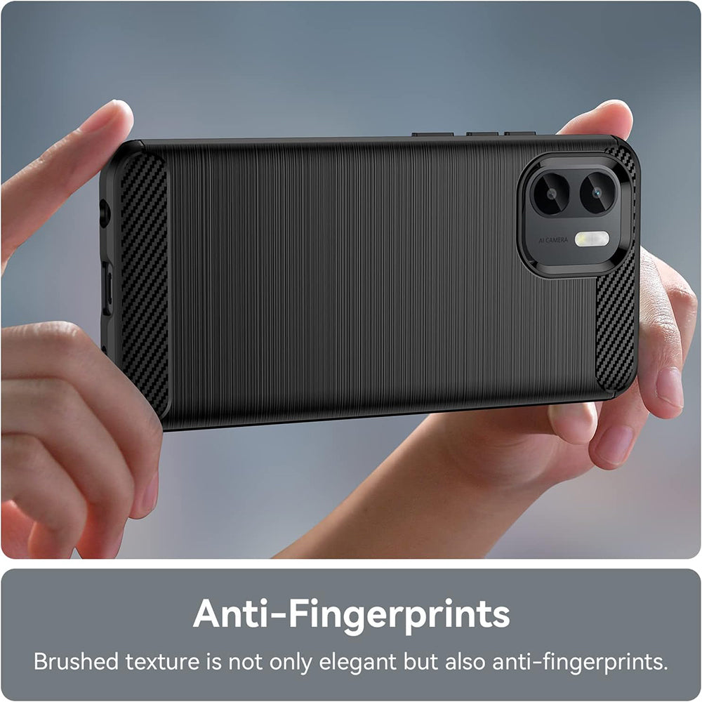 Tok Xiaomi Redmi A2 / A1-hez, Techsuit, karbon, fekete