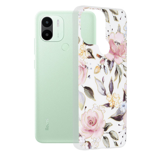 Tok Xiaomi Redmi A2+ / A1+ készülékhez, Techsuit, Márvány, Fehér