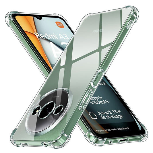 Tok Xiaomi Redmi A3x / A3-hoz, Techsuit, Ütésálló Átlátszó, Átlátszó