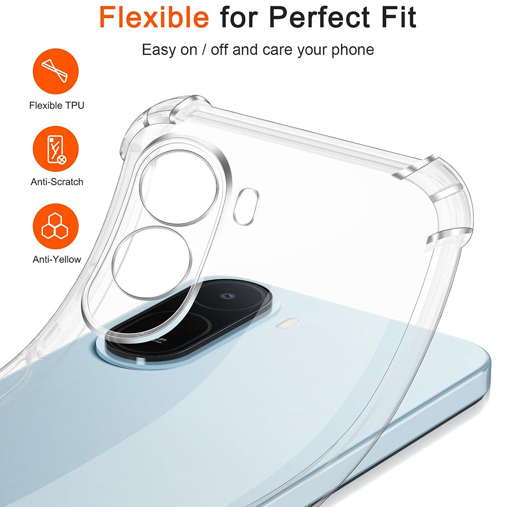 Case for Xiaomi Redmi A7 Pro 4G, Techsuit, Shockproof Clear, Transparent