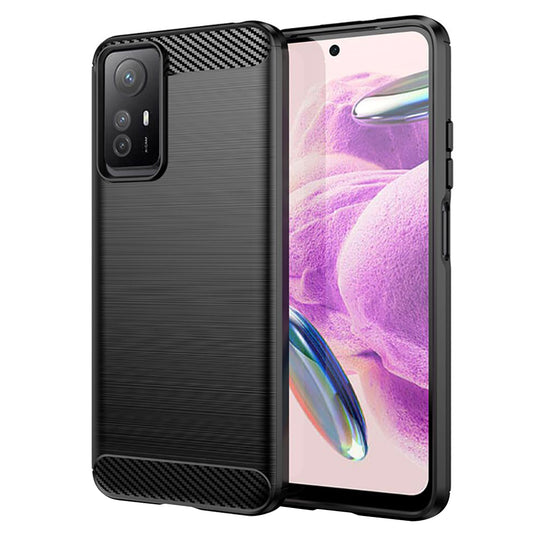 Tok Xiaomi Redmi Note 12S-hez, Techsuit, karbon, fekete
