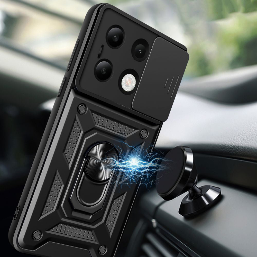 Tok Xiaomi Redmi Note 13 4G-hez, Techsuit, CamShield, Fekete