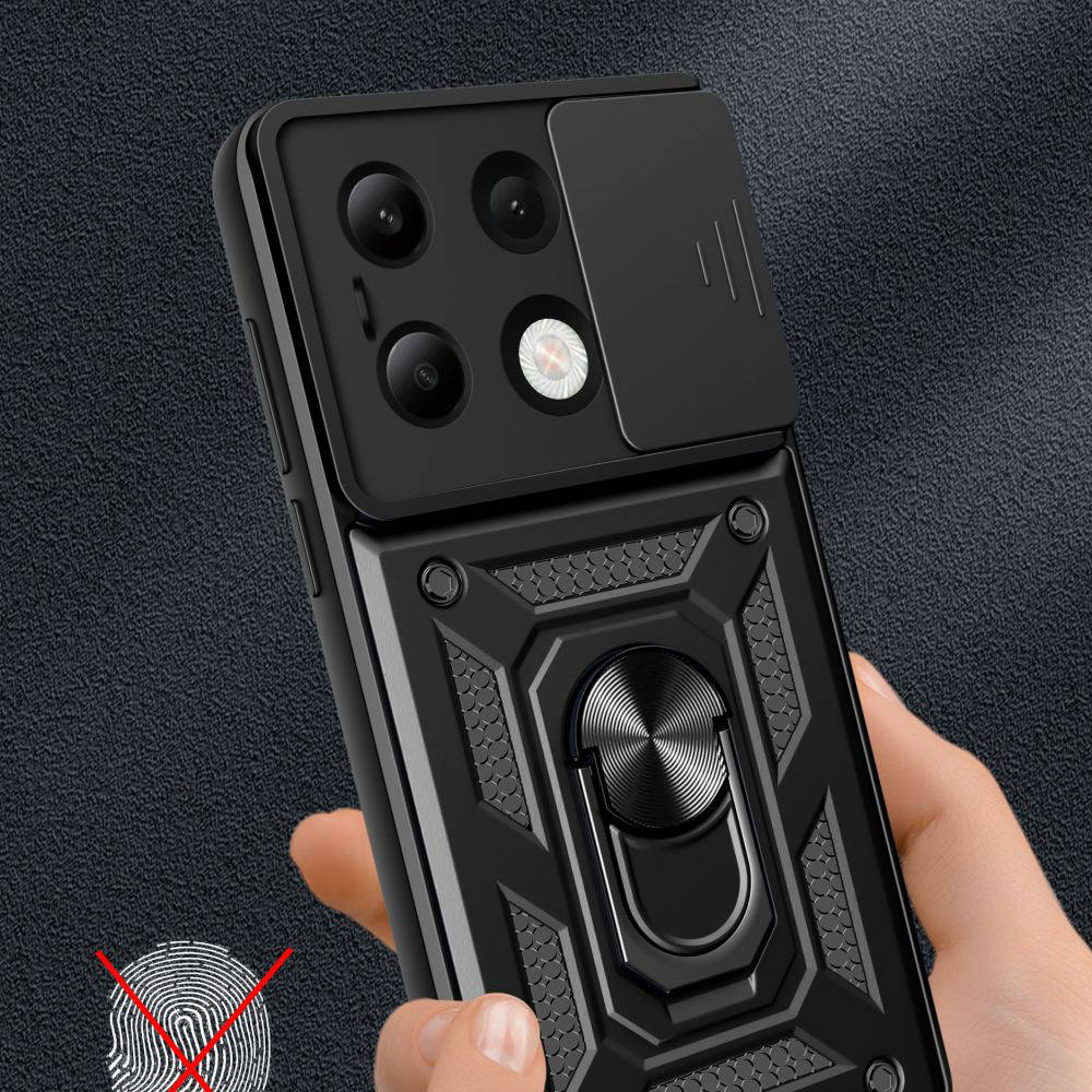 Tok Xiaomi Redmi Note 13 4G-hez, Techsuit, CamShield, Fekete