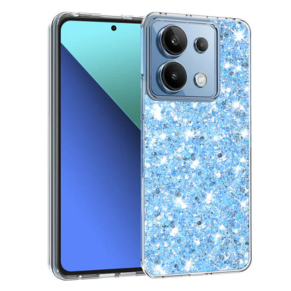 Tok Xiaomi Redmi Note 13 4G-hez, Techsuit, Csillogó Csillám, Kék