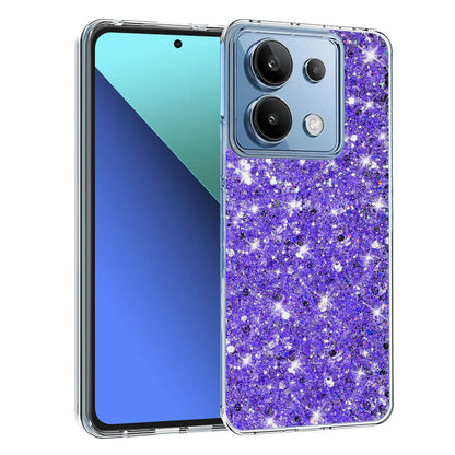 Tok Xiaomi Redmi Note 13 4G-hez, Techsuit, Csillogó Csillám, Lila