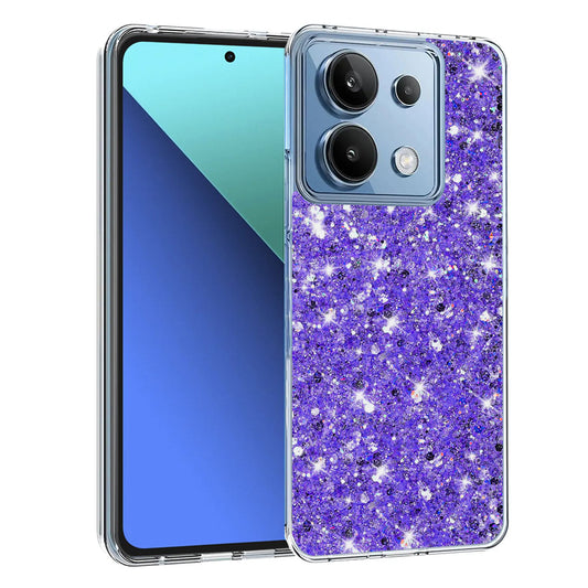 Tok Xiaomi Redmi Note 13 4G-hez, Techsuit, Csillogó Csillám, Lila