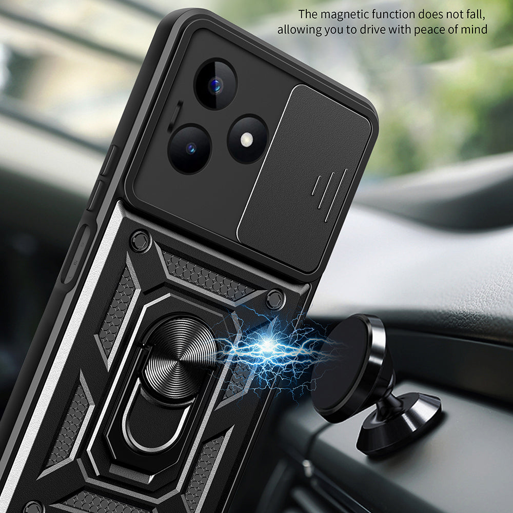 Tok Xiaomi Redmi Note 13 5G-hez, Techsuit, CamShield, Fekete